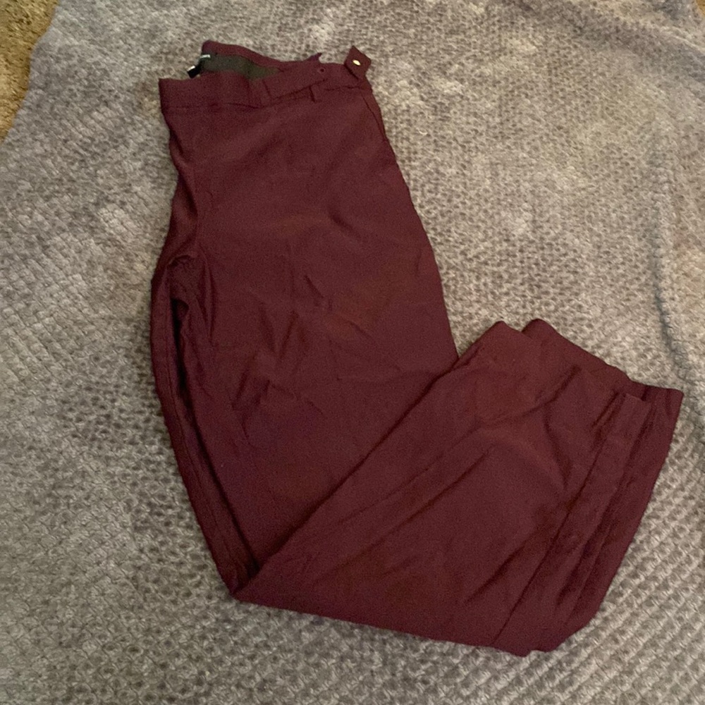 Burgundy dress pants size 16 like new